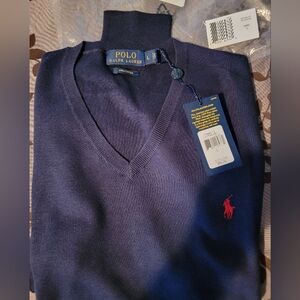 Ralph Lauren V-Neck Sweater - Deep Blue
